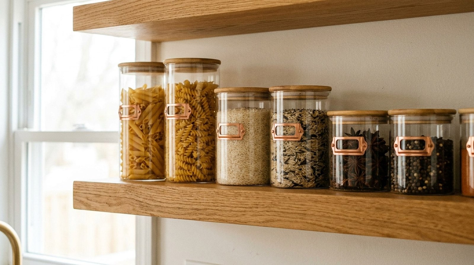 Glass storage jars