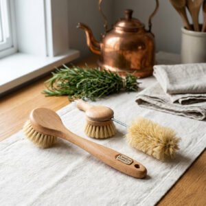 Natural Bristle Bottle Brush Set
