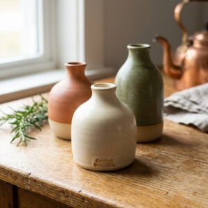 Ceramic Bud Vase Trio